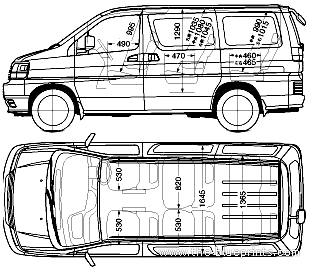 Nissan Elgrand E50 (2002) - Ниссан - чертежи, габариты, рисунки автомобиля