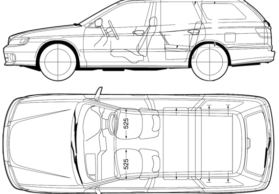 Nissan Expert Van (2002) - Ниссан - чертежи, габариты, рисунки автомобиля