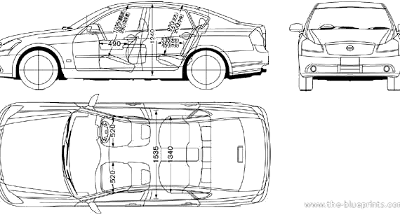 Nissan Fuga (2005) - Nissan - drawings, dimensions, pictures of the car
