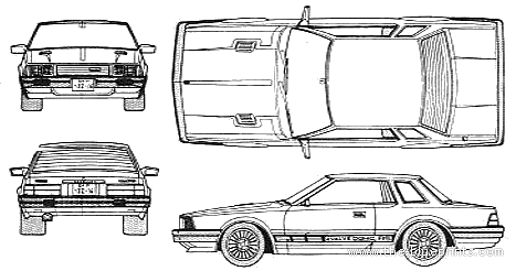 Nissan Gazzele H.T.RS - Ниссан - чертежи, габариты, рисунки автомобиля