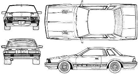 Nissan Gazzele S110 2000RS Turbo - Ниссан - чертежи, габариты, рисунки автомобиля