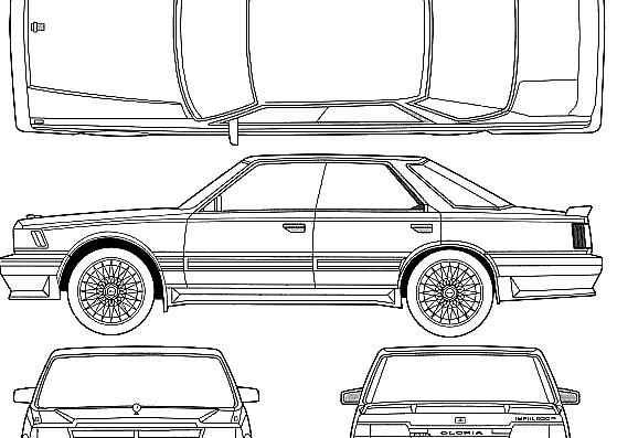 Nissan Gloria 630R - Ниссан - чертежи, габариты, рисунки автомобиля