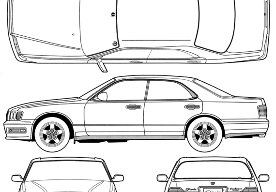 Nissan Gloria Y33 Gran Turismo Ultima (1995) - Nissan - drawings, dimensions, pictures of the car