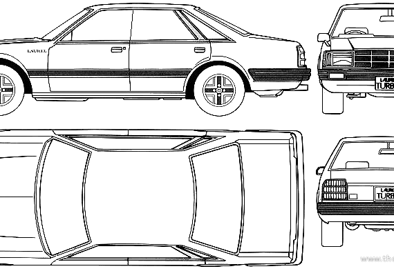 Nissan Laurel C31 Turbo 2000 SGX - Ниссан - чертежи, габариты, рисунки автомобиля