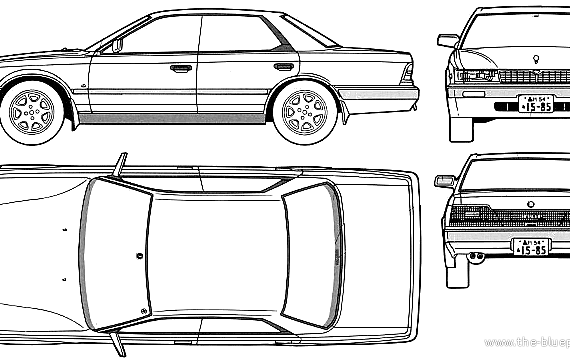 Nissan Laurel C33 2000 SGX - Ниссан - чертежи, габариты, рисунки автомобиля