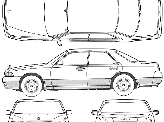 Nissan Laurel C34 (1993) - Ниссан - чертежи, габариты, рисунки автомобиля