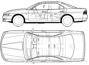Nissan Laurel C35 4-Door X-Type (2000) - Ниссан - чертежи, габариты, рисунки автомобиля