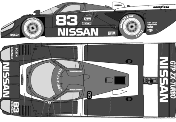 Nissan LeMans - Ниссан - чертежи, габариты, рисунки автомобиля