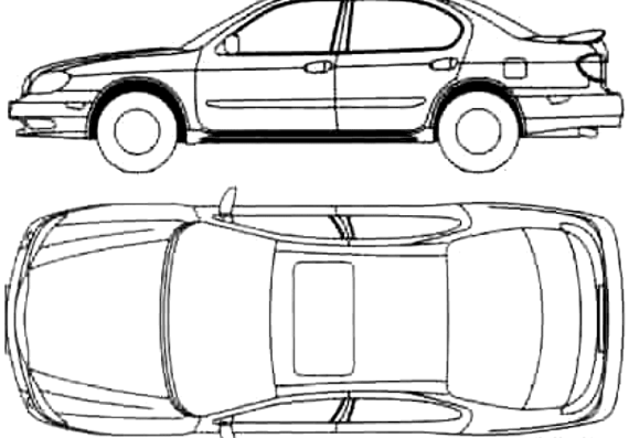 Nissan Maxima QX (2005) - Ниссан - чертежи, габариты, рисунки автомобиля