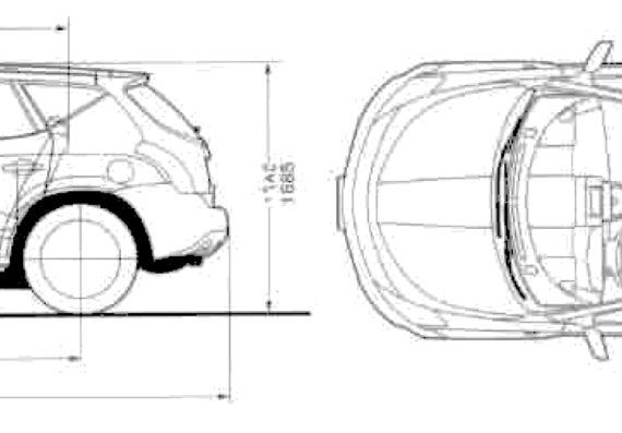 Nissan Murano - Ниссан - чертежи, габариты, рисунки автомобиля