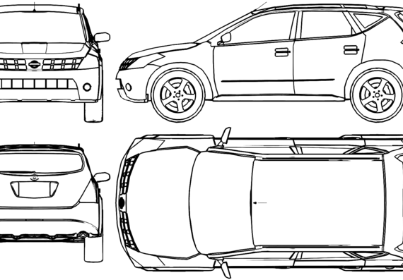 Nissan Murano (2004) - Nissan - drawings, dimensions, pictures of the car