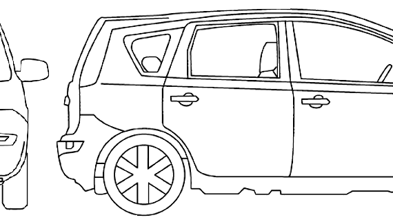 Nissan Note (2013) - Ниссан - чертежи, габариты, рисунки автомобиля