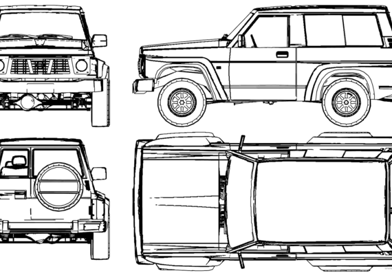 Nissan Patrol GR (1980) - Ниссан - чертежи, габариты, рисунки автомобиля