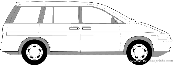 Nissan Prairie (1992) - Nissan - drawings, dimensions, pictures of the car
