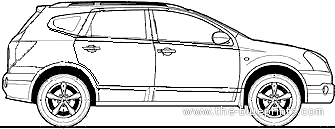 Nissan Qashqai + 2 2.0 dCi Acenta (2008) - Ниссан - чертежи, габариты, рисунки автомобиля