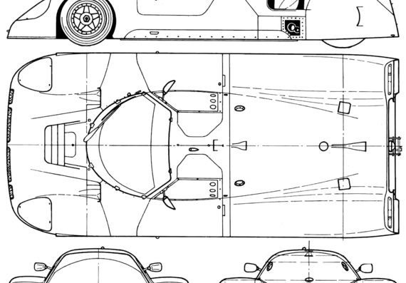 Nissan R89C Le Mans (1989) - Ниссан - чертежи, габариты, рисунки автомобиля