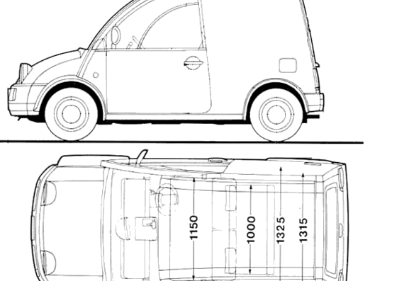 Nissan S-Cargo (1988) - Nissan - drawings, dimensions, pictures of the car