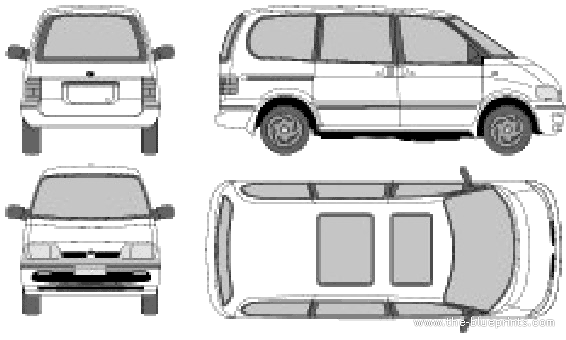 Nissan Serena (1996) - Nissan - drawings, dimensions, pictures of the car