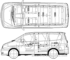 Nissan Serena C24 (2002) - Ниссан - чертежи, габариты, рисунки автомобиля