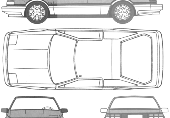 Nissan Silvia S12 200SX Gazelle - Ниссан - чертежи, габариты, рисунки автомобиля