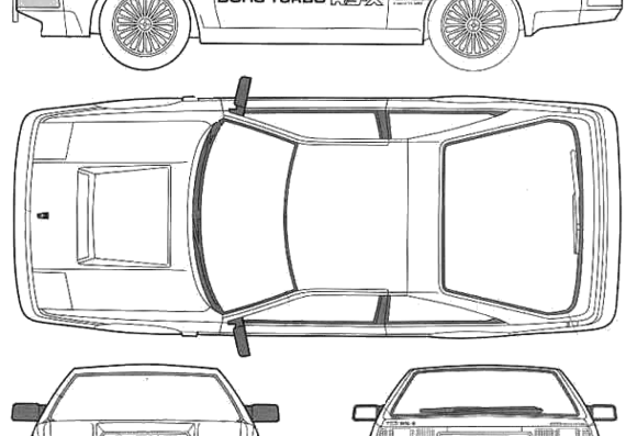Nissan Silvia S12 RS-X - Ниссан - чертежи, габариты, рисунки автомобиля