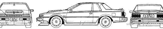 Nissan Silvia Turbo RS X - Ниссан - чертежи, габариты, рисунки автомобиля