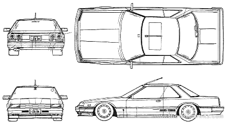 Nissan Skyline 2000RS Turbo C (R30) - Ниссан - чертежи, габариты, рисунки автомобиля
