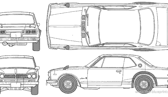 Nissan Skyline 2000 GTR KPGC 10 - Ниссан - чертежи, габариты, рисунки автомобиля