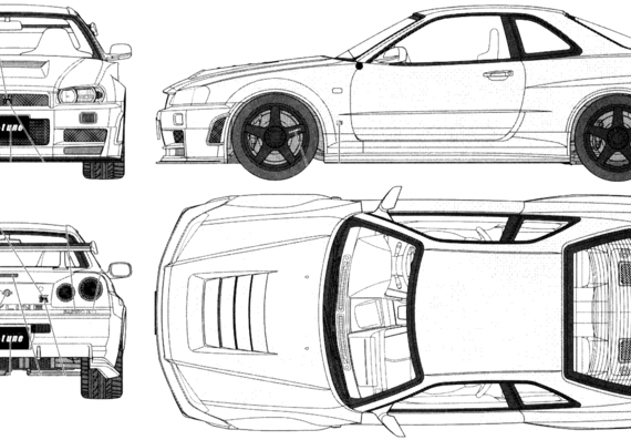 Nissan Skyline GT-R R34 Z-tune - Nissan - drawings, dimensions, pictures of the car