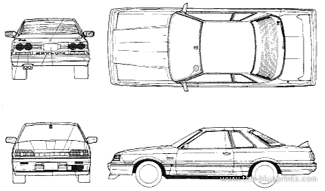 Nissan Skyline GTS-R (HR31) - Ниссан - чертежи, габариты, рисунки автомобиля