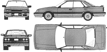 Nissan Skyline GTS R31 4-Door Hardtop (1991) - Ниссан - чертежи, габариты, рисунки автомобиля