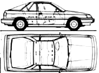 Nissan Sunny RZ-1 (1987) - Ниссан - чертежи, габариты, рисунки автомобиля