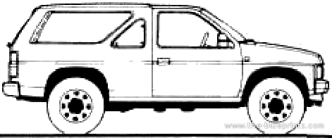 Nissan Terrano (1998) - Ниссан - чертежи, габариты, рисунки автомобиля