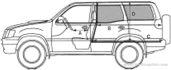 Nissan Terrano II R20 LWB (2004) - Nissan - drawings, dimensions, pictures of the car