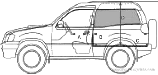 Nissan Terrano II R20 SWB (2004) - Nissan - drawings, dimensions, pictures of the car