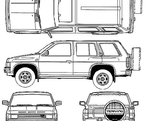 Nissan Terrano Pathfinder R3M (1991) - Nissan - drawings, dimensions, pictures of the car