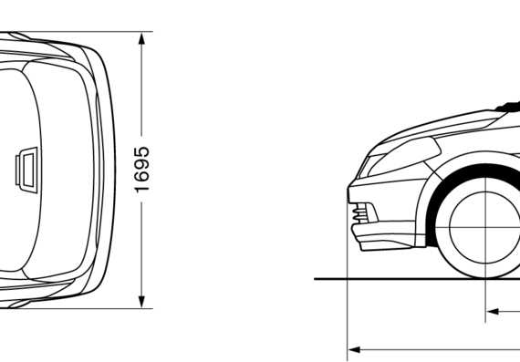 Nissan Tiida Sedan (2007) - Ниссан - чертежи, габариты, рисунки автомобиля