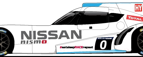 Nissan Zeod RC Le Mans (2014) - Ниссан - чертежи, габариты, рисунки автомобиля