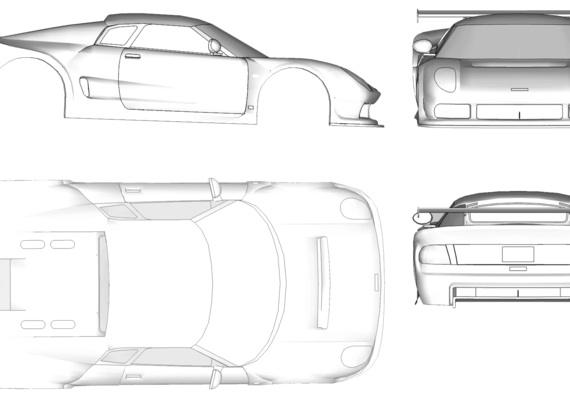 Noble-M12-GTO - Разные автомобили - чертежи, габариты, рисунки автомобиля