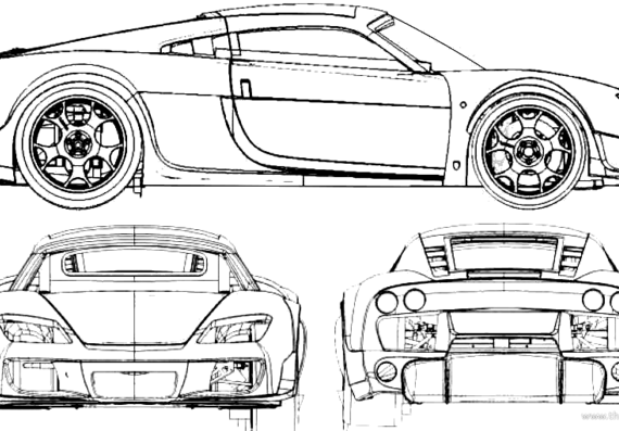 Noble M600 (2010) - Разные автомобили - чертежи, габариты, рисунки автомобиля