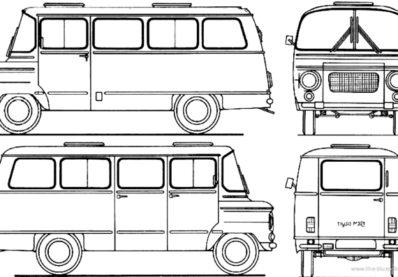 Nysa M521 (1969) - Разные автомобили - чертежи, габариты, рисунки автомобиля