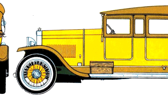 OM 6 2.2L (1927) - Разные автомобили - чертежи, габариты, рисунки автомобиля
