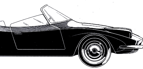 OSCA 1050 S Cabriolet (1966) - Разные автомобили - чертежи, габариты, рисунки автомобиля