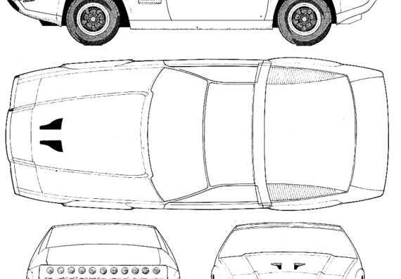 Ogle Reliant Scimitar - Разные автомобили - чертежи, габариты, рисунки автомобиля