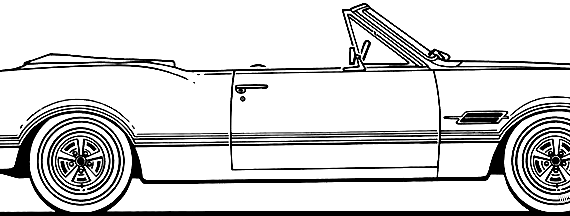 Oldsmobile 442 Convertible (1966) - Oldsmobile - drawings, dimensions, pictures of the car
