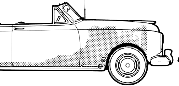 Oldsmobile 88 Convertible (1949) - Олдсмобиль - чертежи, габариты, рисунки автомобиля