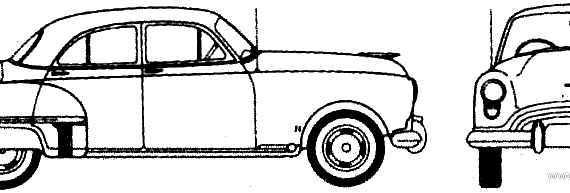 Oldsmobile 88 Futuramic Sedan (1948) - Олдсмобиль - чертежи, габариты, рисунки автомобиля