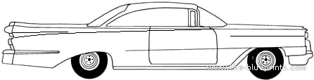 Oldsmobile 88 Hardtop Coupe (1959) - Oldsmobile - drawings, dimensions, pictures of the car