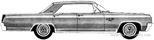 Oldsmobile 98 Holiday 4-Door Hardtop (1963) - Олдсмобиль - чертежи, габариты, рисунки автомобиля