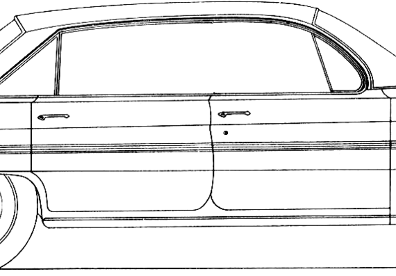 Oldsmobile 98 Holiday Sedan (1961) - Олдсмобиль - чертежи, габариты, рисунки автомобиля